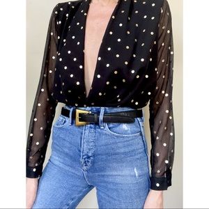 Lovers + friends plunging blouse